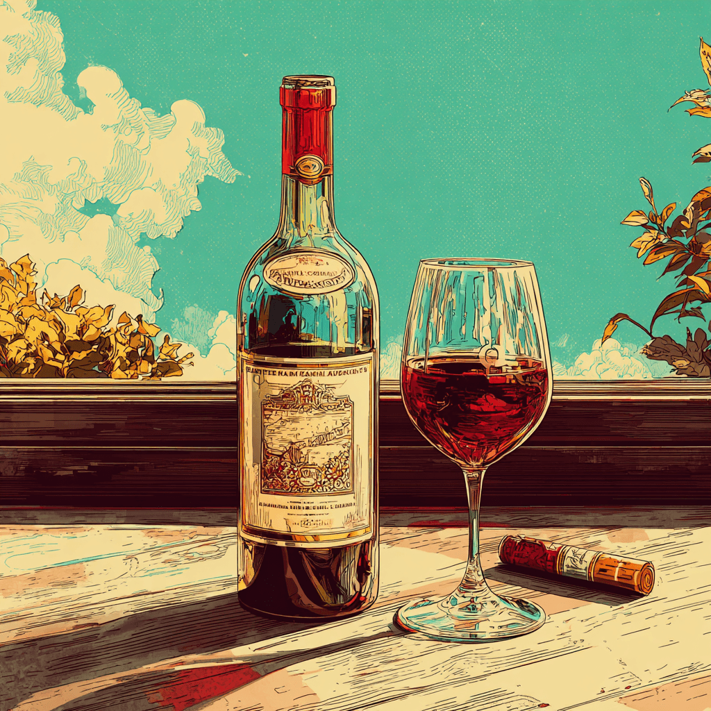 Wine bottle pouring into a glass